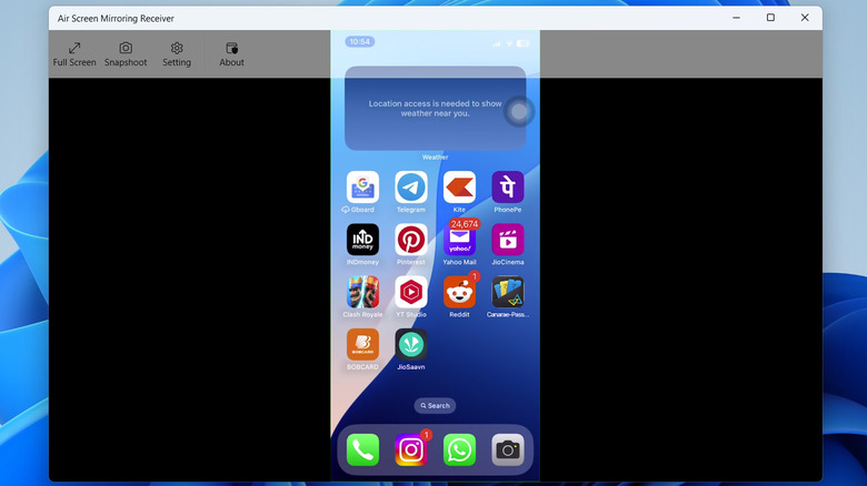 Зеркало экрана iPhone на ПК с Windows с помощью приложения Air Screen