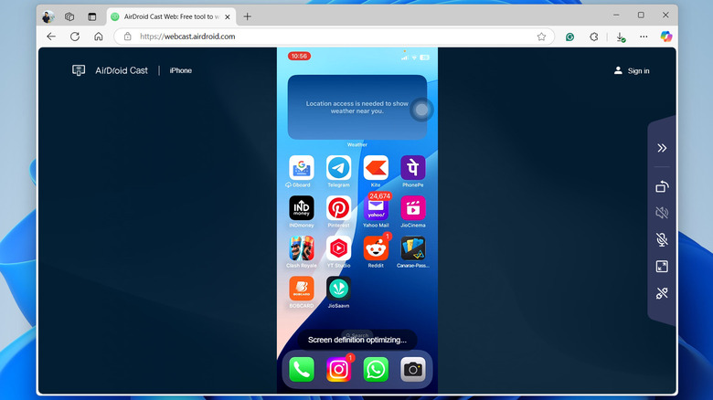 Зеркало экрана iPhone на ПК с Windows с помощью AirCast