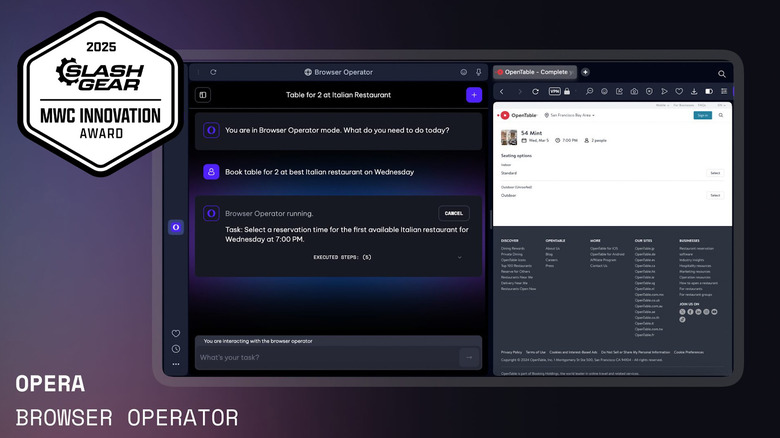 Агент оператора браузера Opera в действии