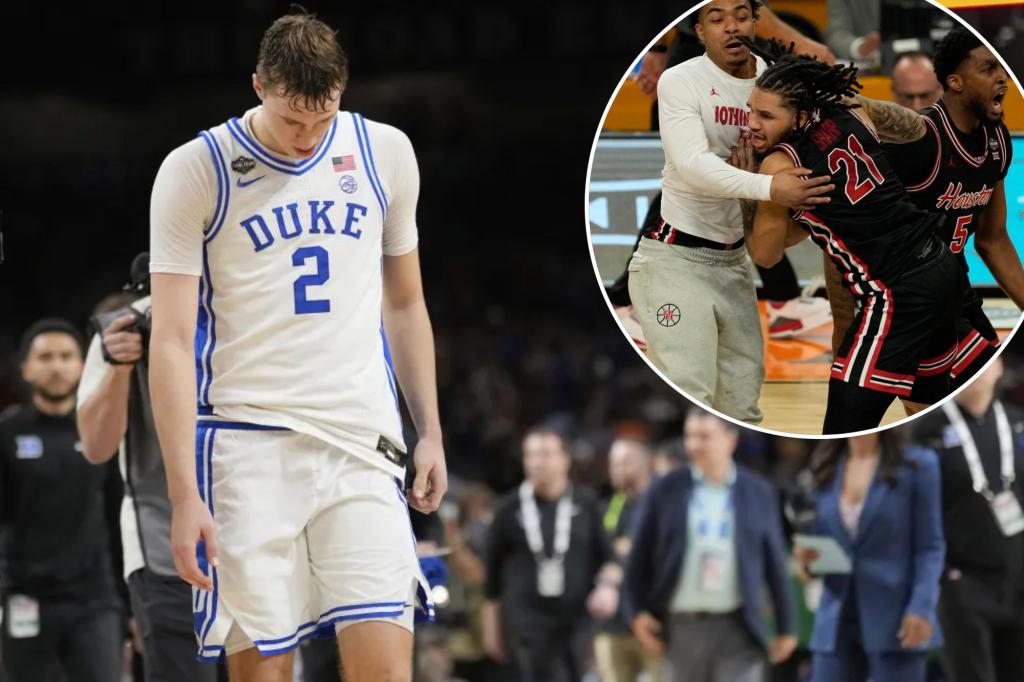 Герцог дует поздно, когда Хьюстон потрясающе продвигается в финал NCAA