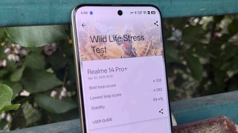 Проверка Runing Benchmark на Realme 14 Pro+.