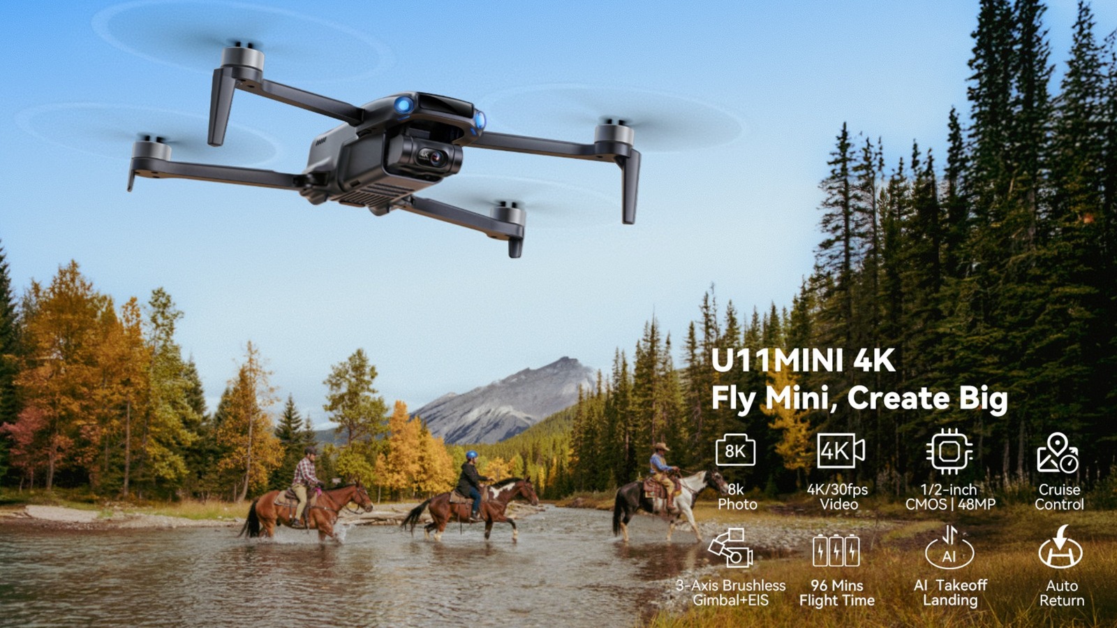 Pocket Aer Drone Ruko U11Mini 4K идеально подходит для начинающих пользователей и опытных энтузиастов