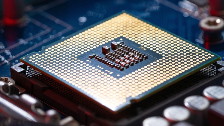 Крупный план процессора