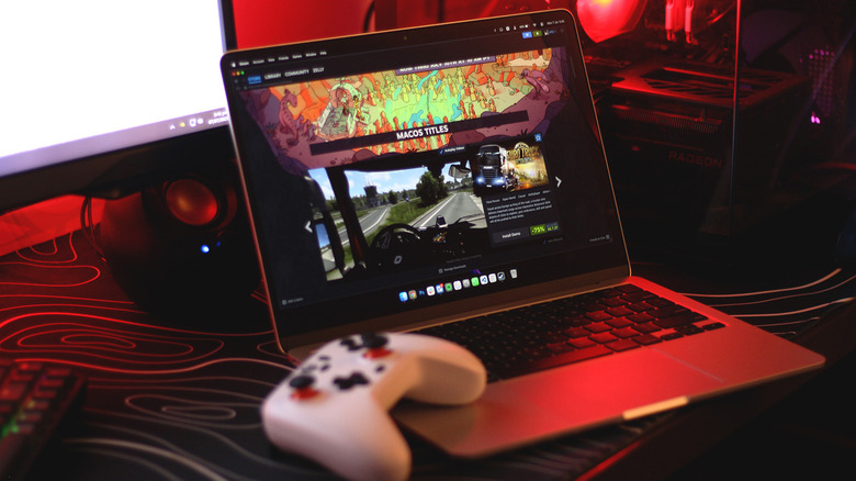 Страница Steam Store на MacBook