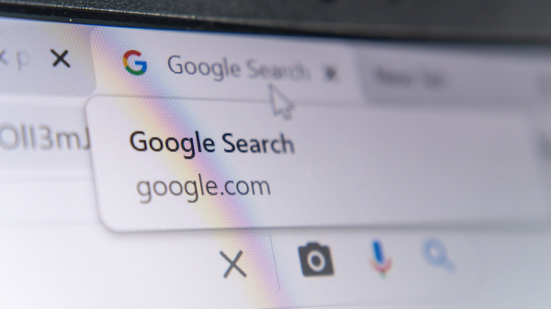 Вкладка Google в браузере Chrome