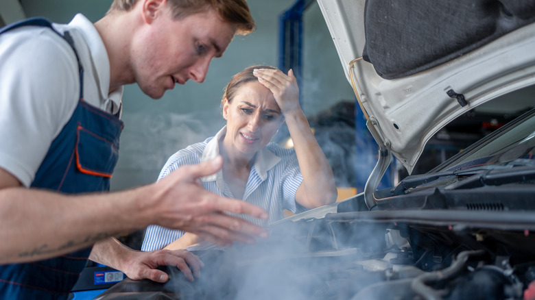 Курение двигателя