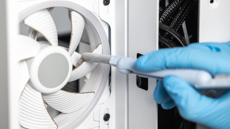 Вентилятор для очистки рук в перчатках пыльный вентилятор корпуса