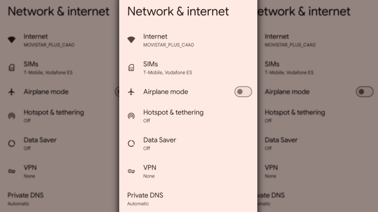 Настройки сети и интерентации на Android