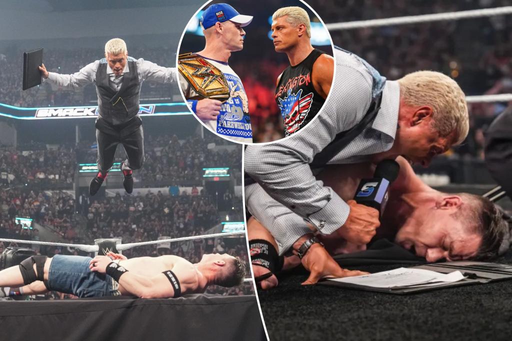 Все карты WWE на столе для Коди Родса против Джона Сины