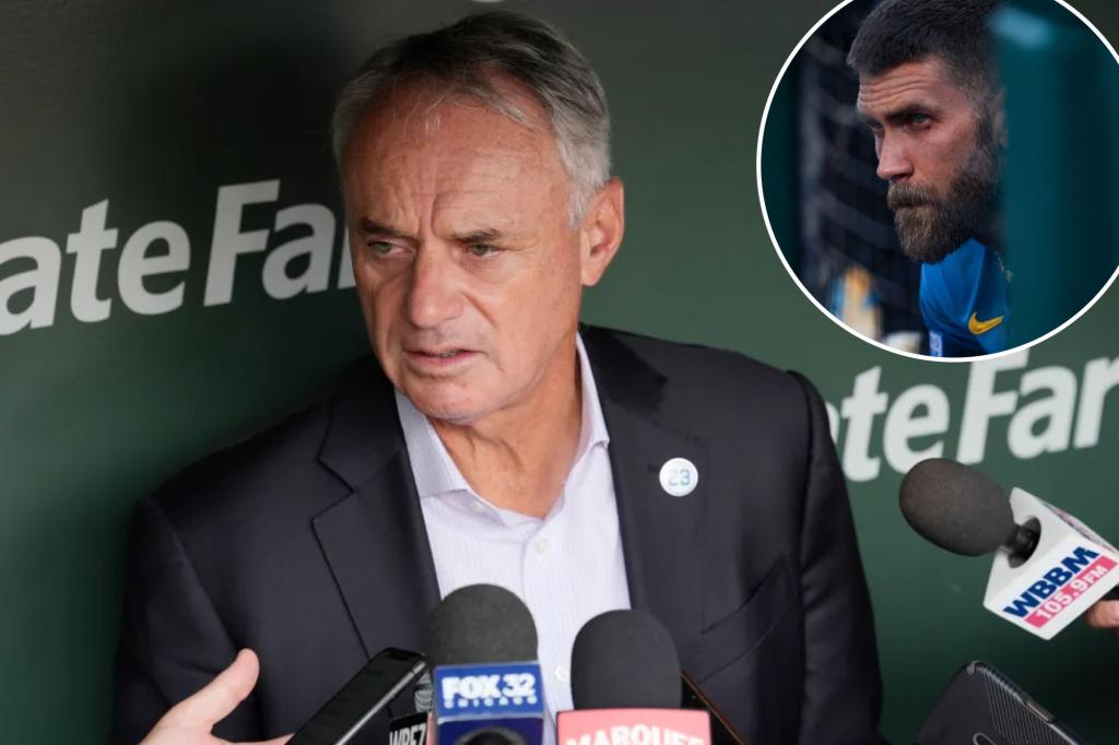 Роб Манфред открывает на горячем конфронтации Брайса Харпера