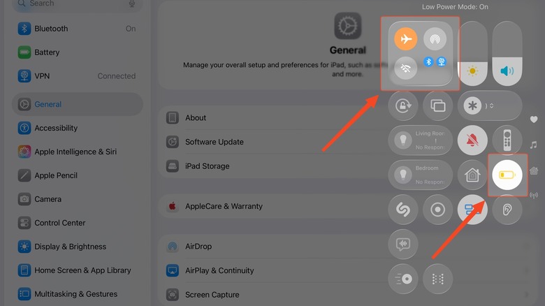 Центр управления самолетом/низкой мощностью управления