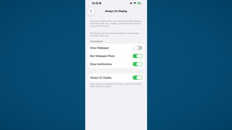 Всегда в настройках дисплея в приложении настройки iPhone