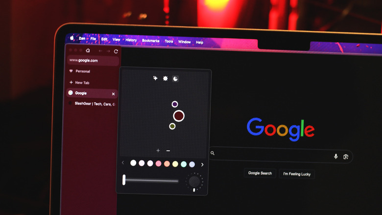 Варианты темы в браузере Zen
