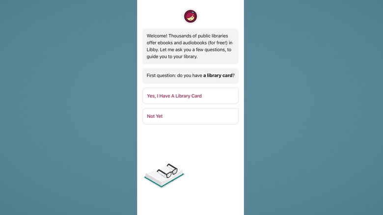 Вступительный экран приложения Libby