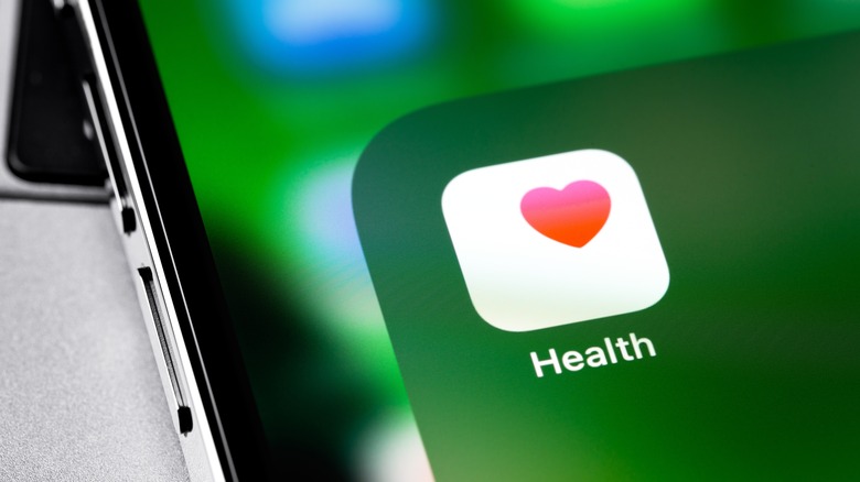Крупный план приложения Health на Apple iPhone