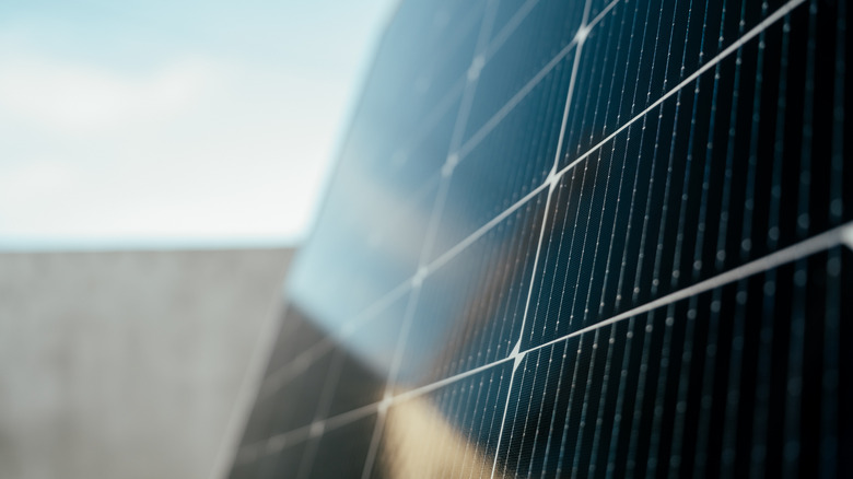 Крупный план солнечной панели