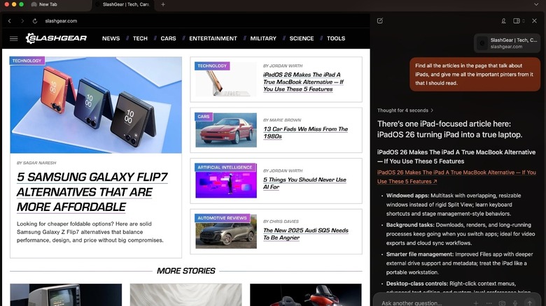 Использование функции чата в браузере Dia