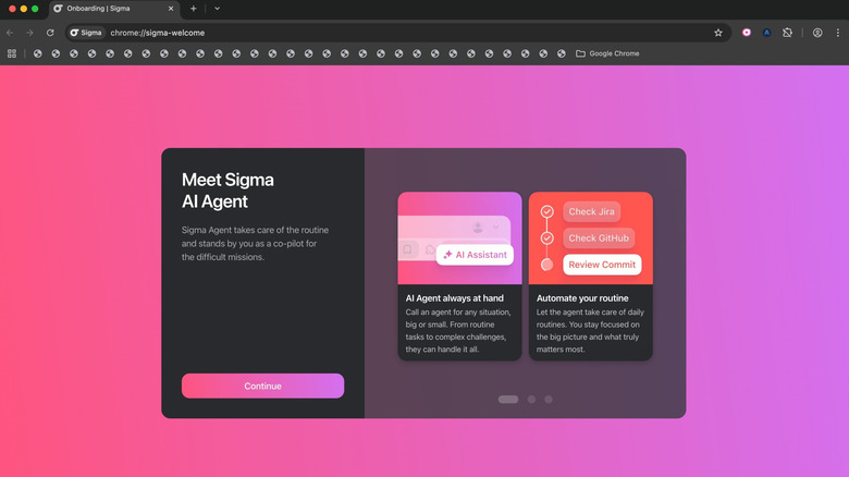 Главный экран Sigma AI