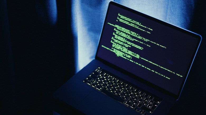 Код на экране компьютера