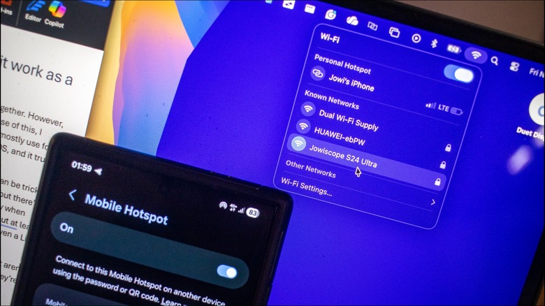 Подключение MacBook к Samsung через точку доступа