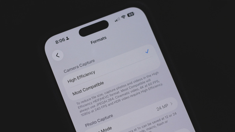 Настройки захвата камеры в iOS