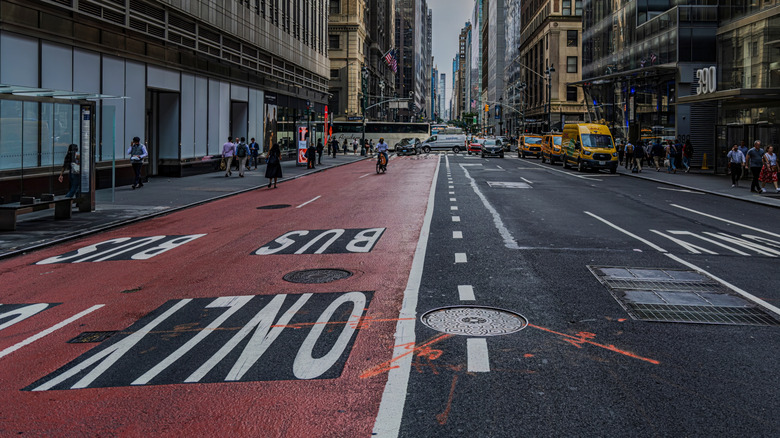 автобусная полоса Нью-Йорка