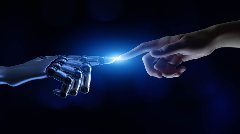 Иллюстрация искусственного интеллекта и человека