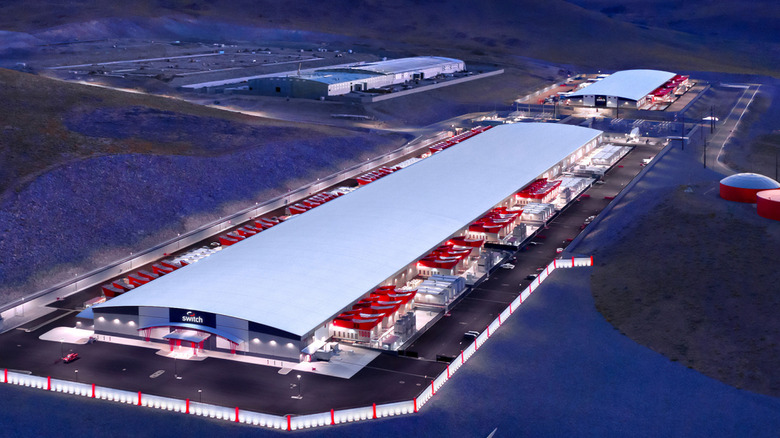 Вид с воздуха на кампус дата-центра Switch в Рино, Невада.
