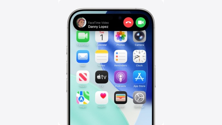 входящий вызов Facetime на iPhone