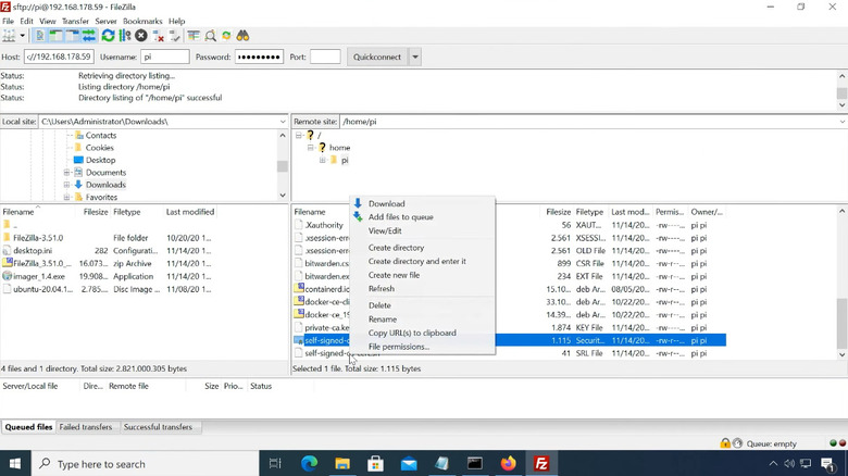 Подключение к серверу Bitwarden или FileZilla в Windows
