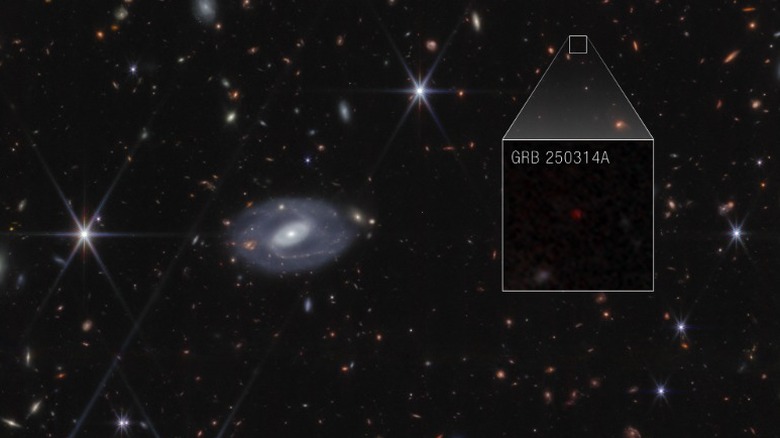 Изображение разных звезд и галактик.