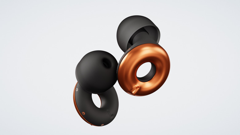 Пара затычек для ушей Loops Switch на белом фоне