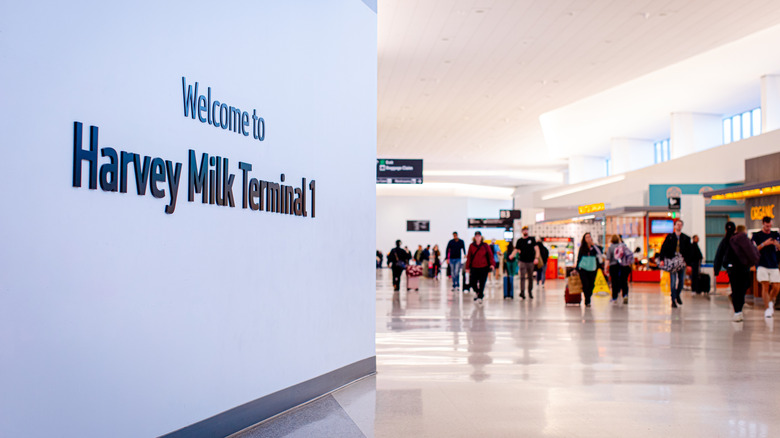 Внешний вид терминала 1 Harvey Milk в SFO.