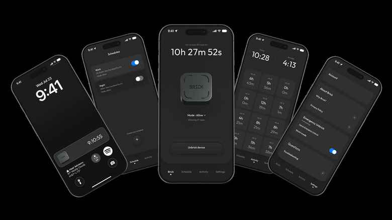 Приложение Brick показано на iOS
