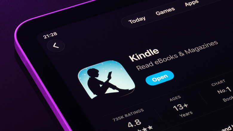 Плитка приложения Kindle в App Store.