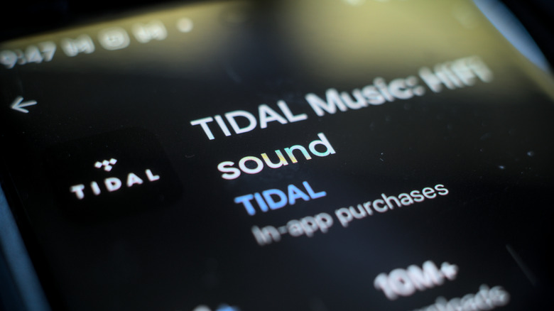 Tidal видел в App Store на телефоне.