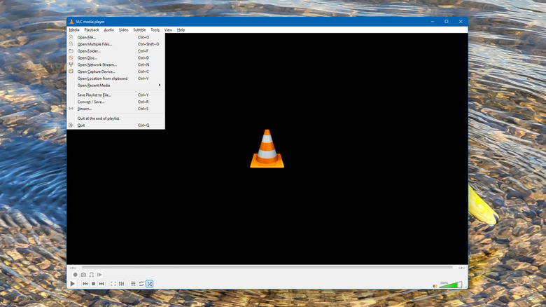 Приложение VLC Media Player, работающее на рабочем столе Windows
