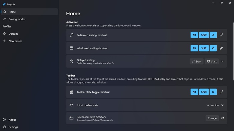 Скриншот приложения Magpie, запущенного на ПК с Windows 11
