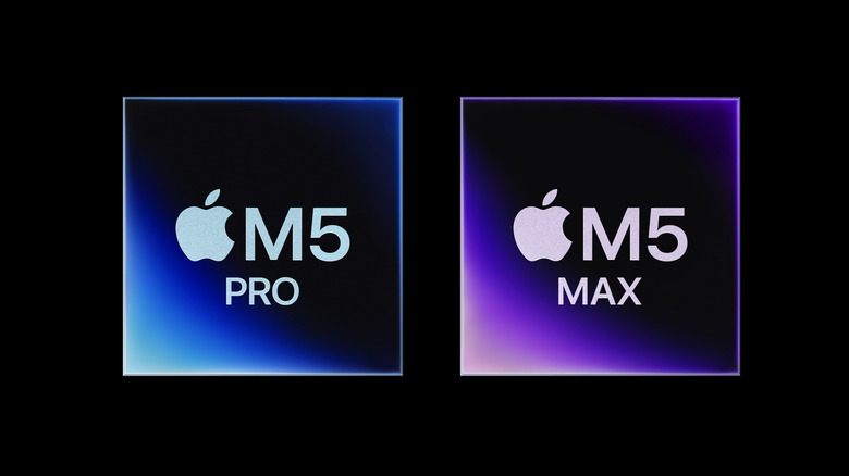 Официальные логотипы чипов Apple M5 Pro и M5 Max анонсированы в марте 2026 года.