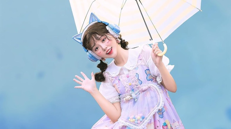 Синие наушники с кошачьими ушками