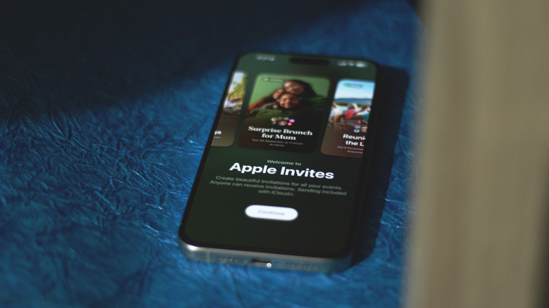 Приложение Apple Invites на iPhone