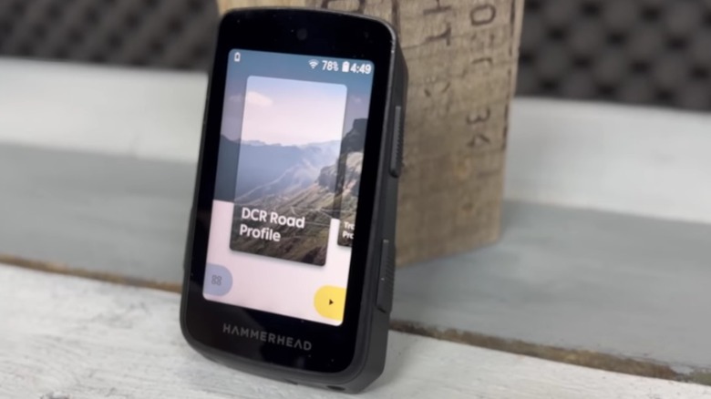 Hammerhead Karoo 3 опирается на поверхность.