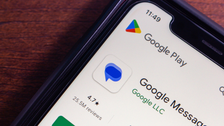 Приложение Google Сообщения в магазине Google Play.