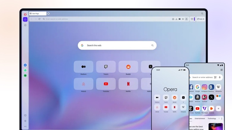 Браузер Opera на нескольких платформах