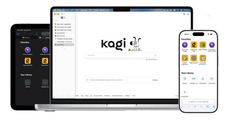Браузер Orion на нескольких платформах