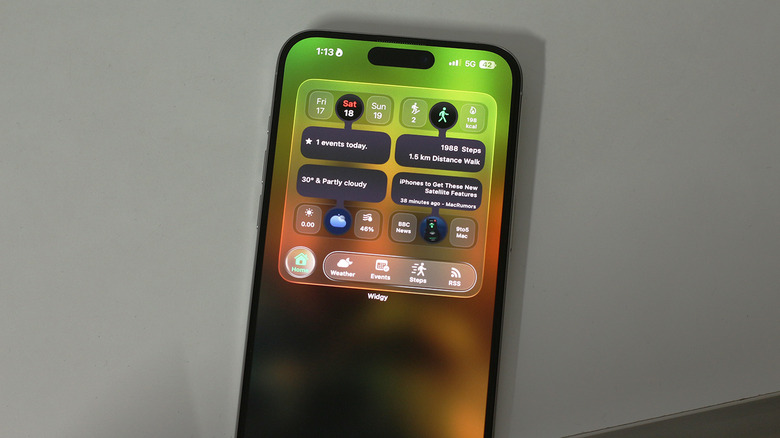 Прозрачный виджет на iPhone с помощью Widgy