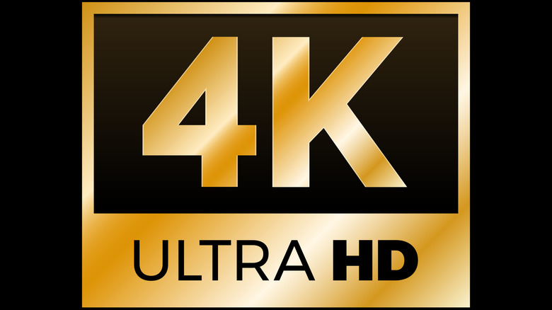 Значок разрешения 4K Ultra HD.
