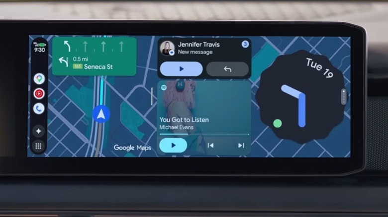 Дисплей Android Auto с виджетами