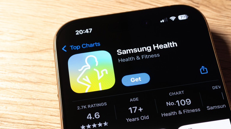 Приложение Samsung Health в Apple App Store