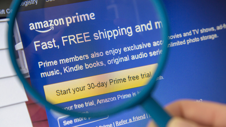 Страница регистрации бесплатной пробной версии Amazon Prime